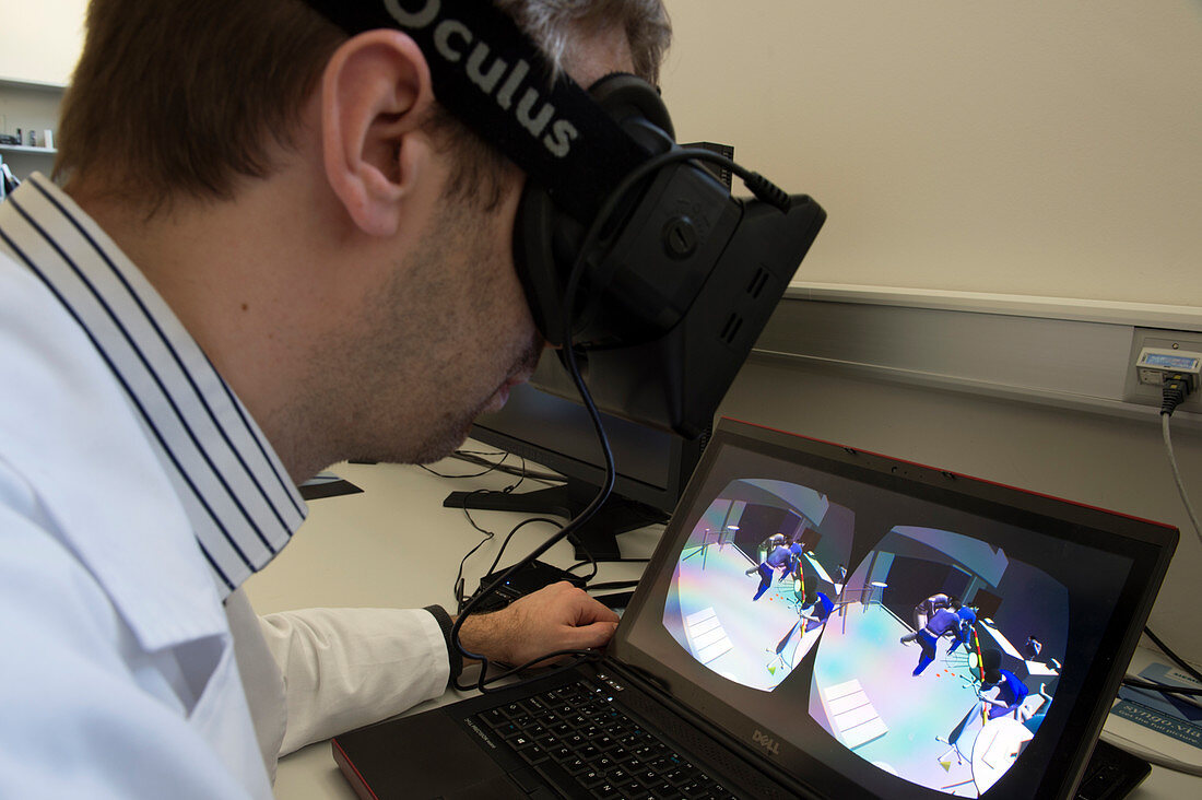 Forensics virtual reality headset