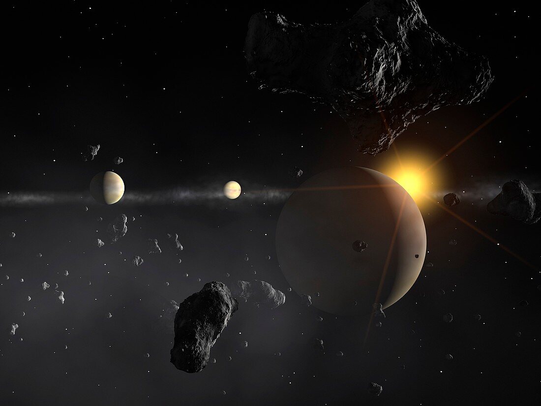 HD 69830 planetary system,illustration