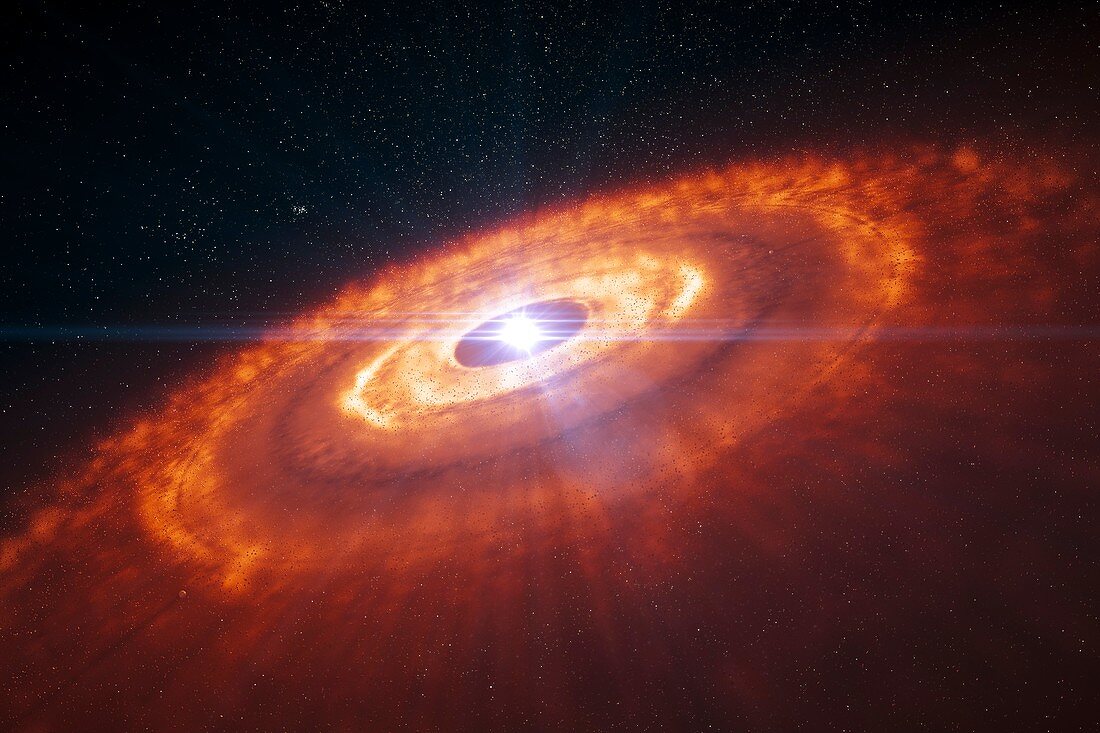 Protoplanetary disc,illustration