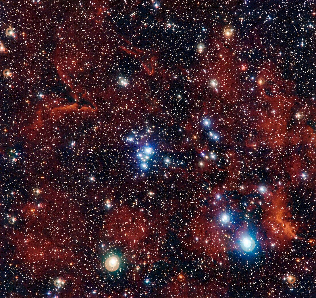 Open cluster NGC 2367,composite image