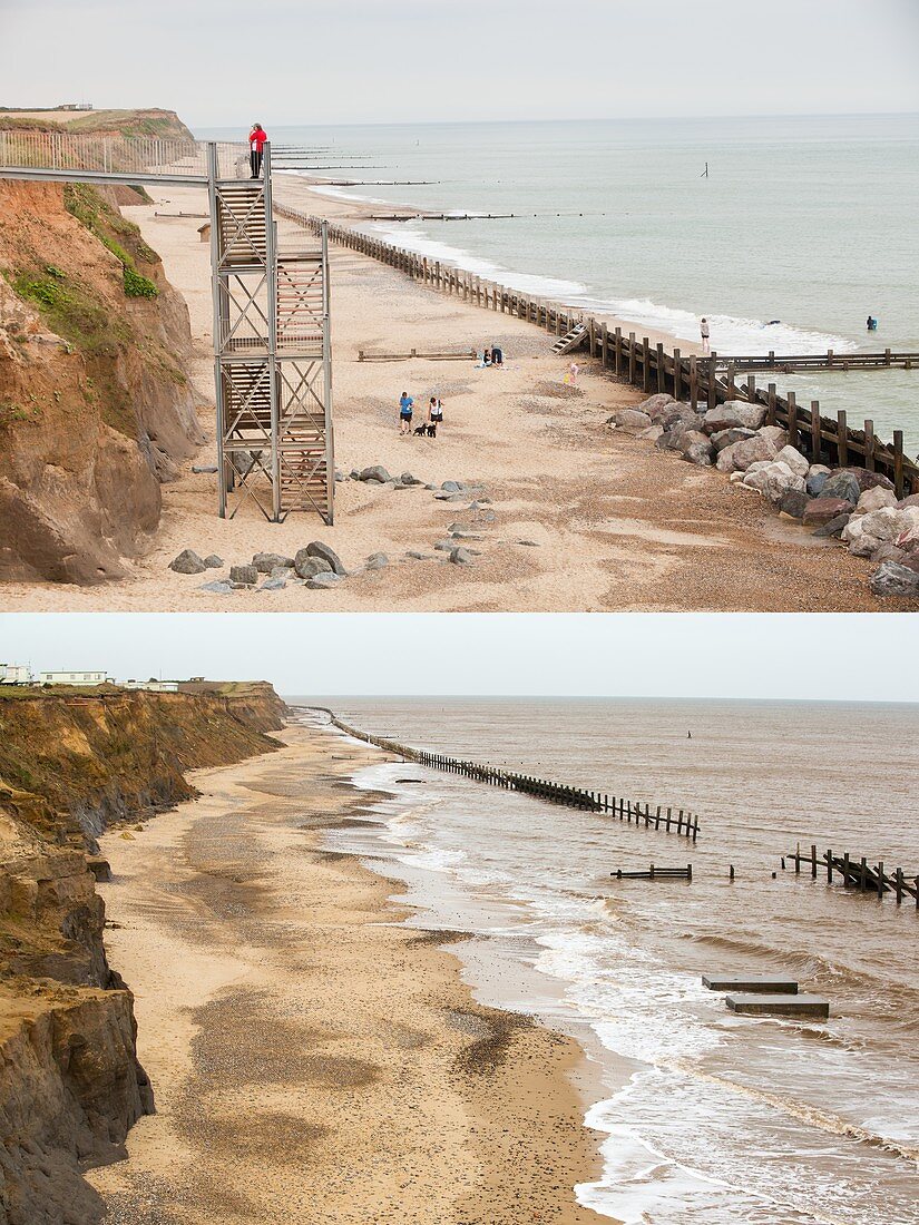 Coastal erosion,Happisburgh,Norfolk,UK