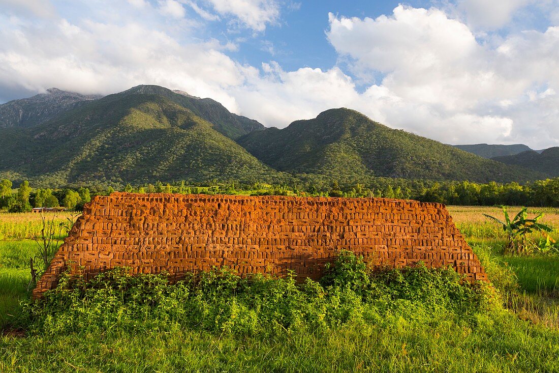 Village brick kiln,Malawi
