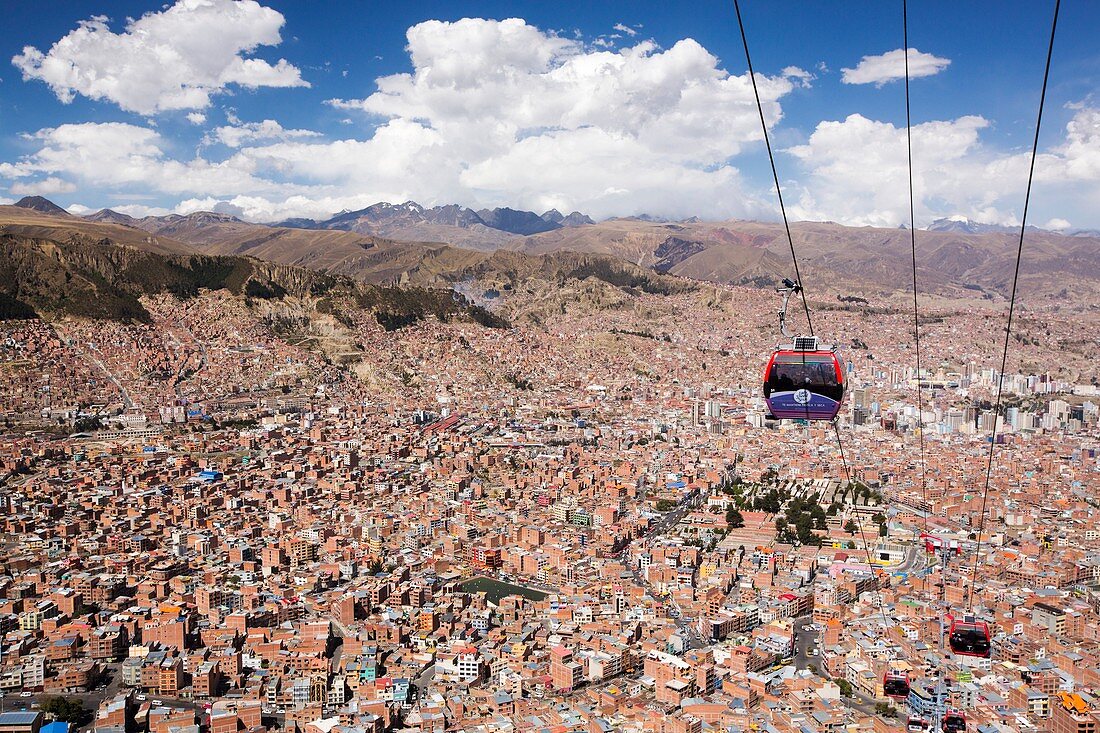 Modern cable car system,La Paz,Bolivia