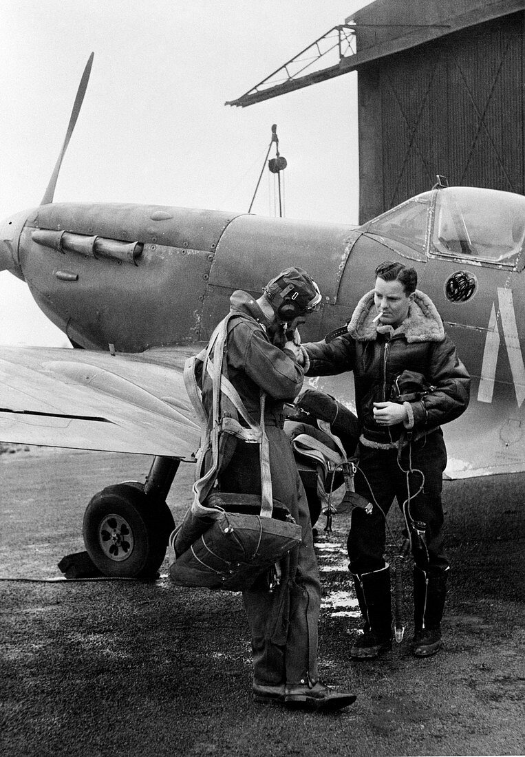 US pilots with British Spitfire,1943
