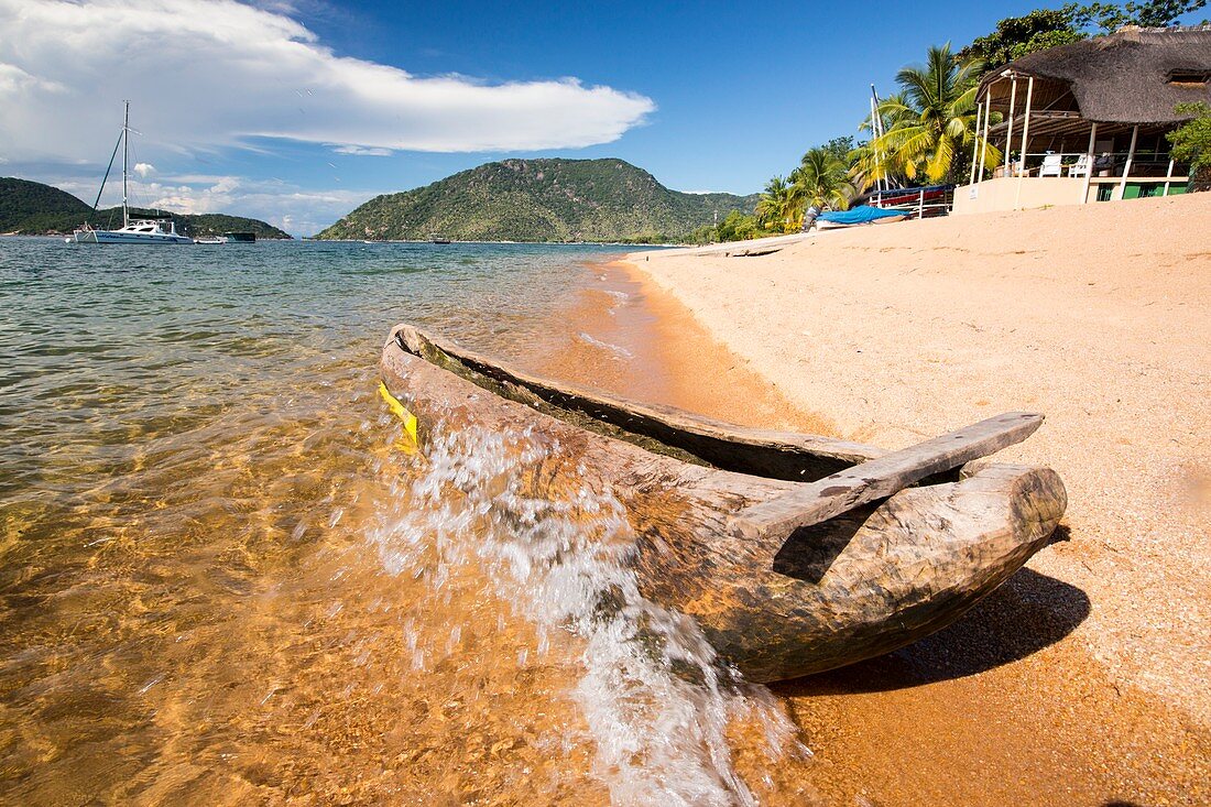Traditional dug out canoe,Lake Malawi