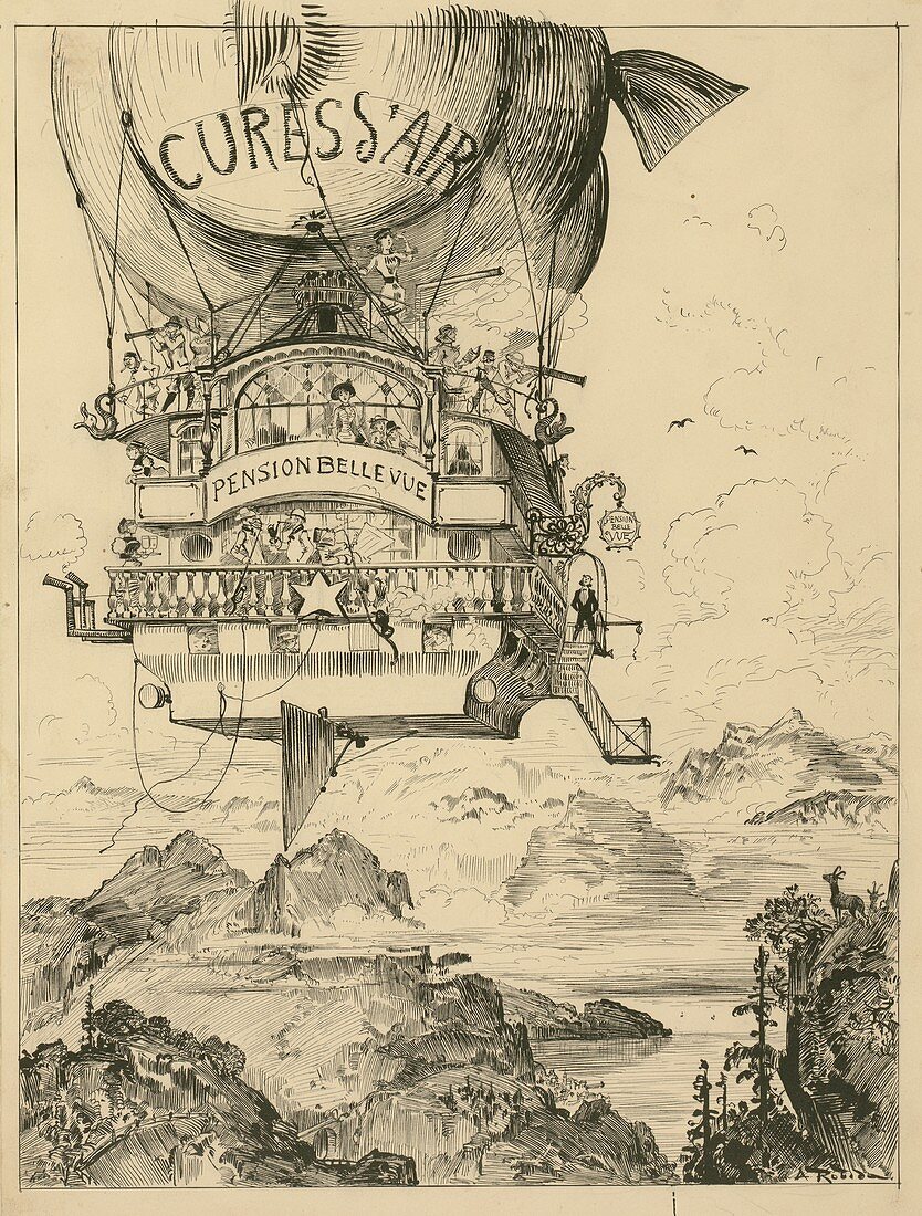 Airship medical cure,1880s