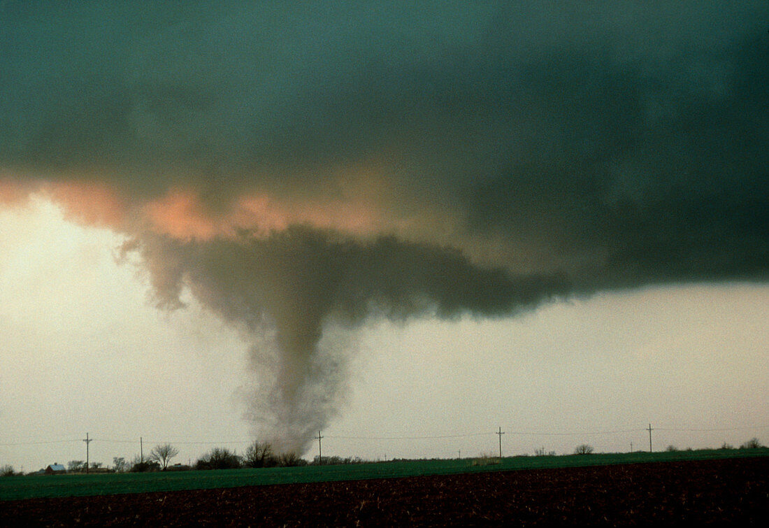 Tornado forming in Sumner county,Kansas USA