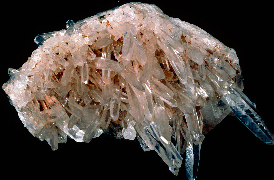 View of quartz crystals