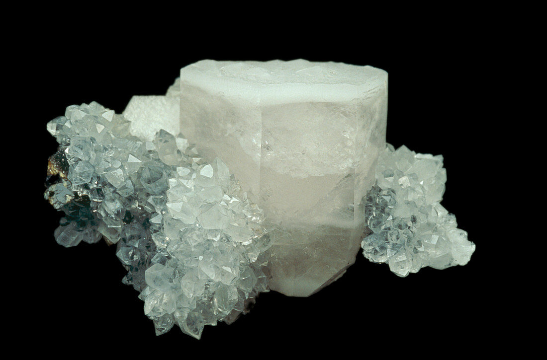 Calcite and quartz