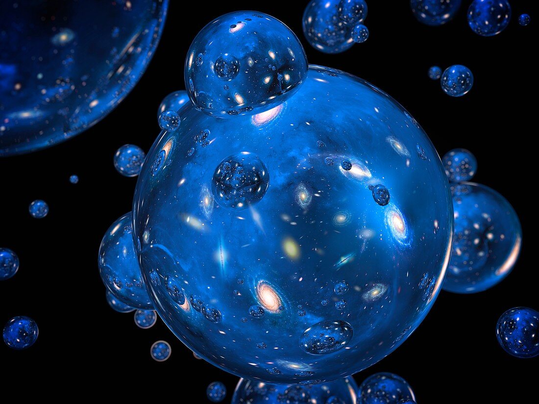 Conceptual image of bubble universes