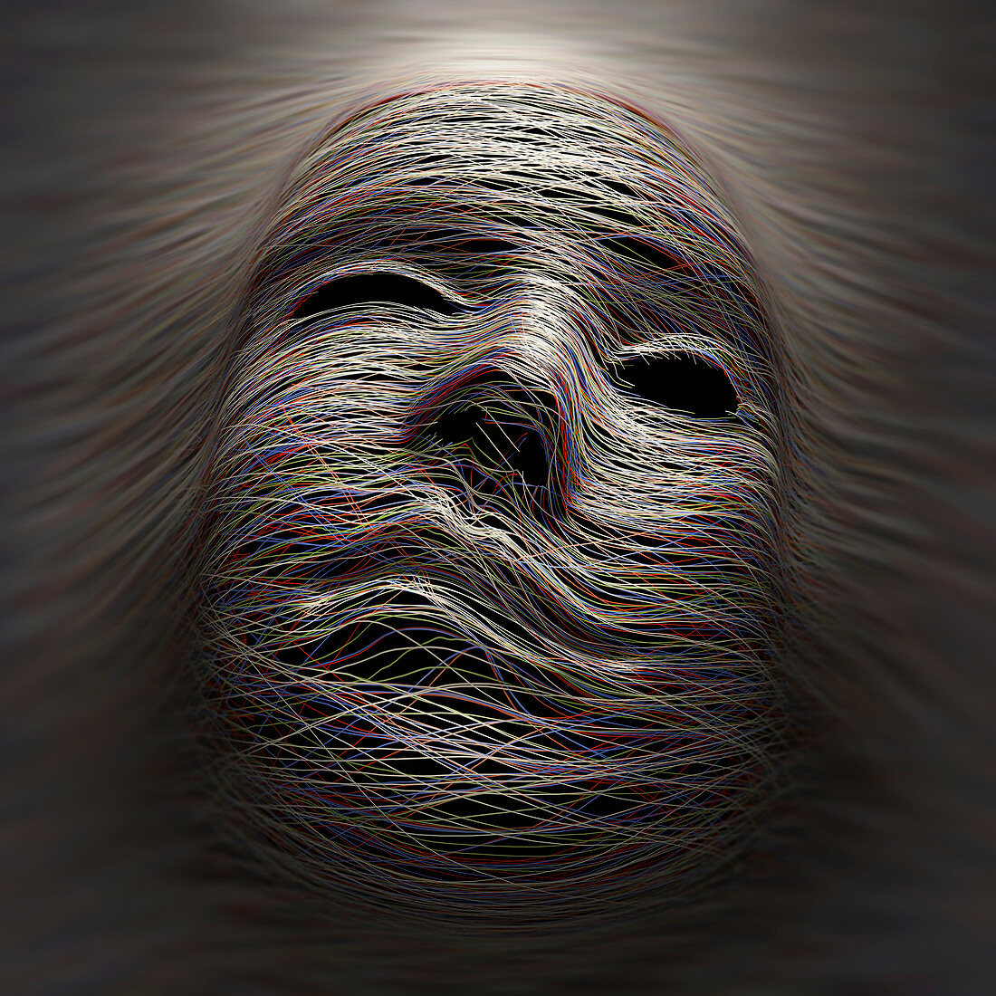 Distorted head,illustration