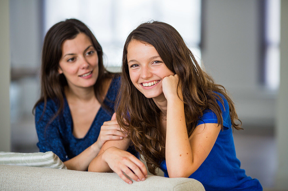 Teenage girl and her mother