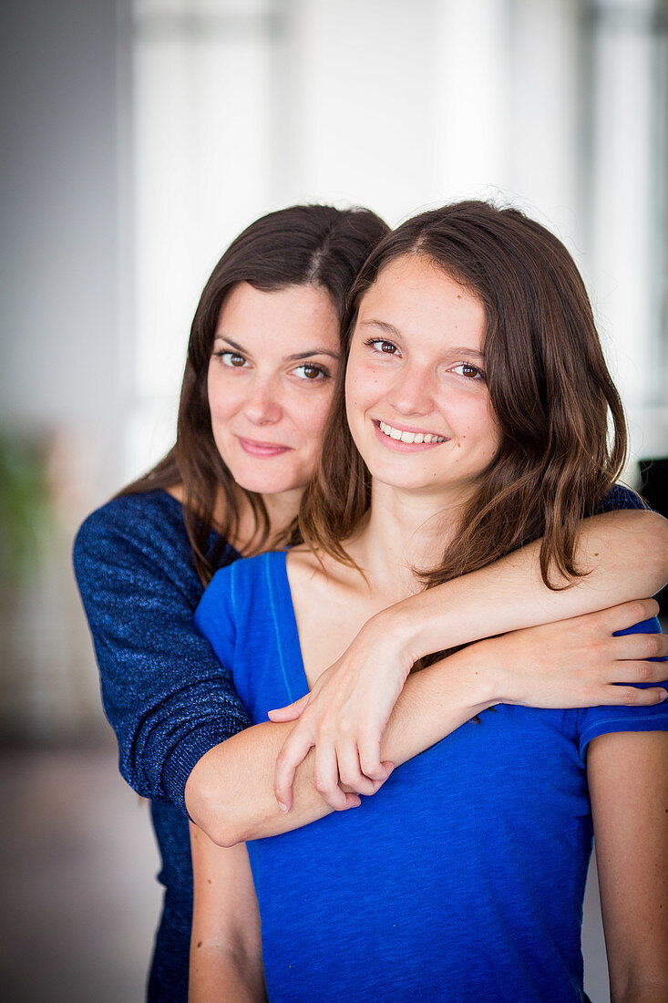 Teenage girl and her mother