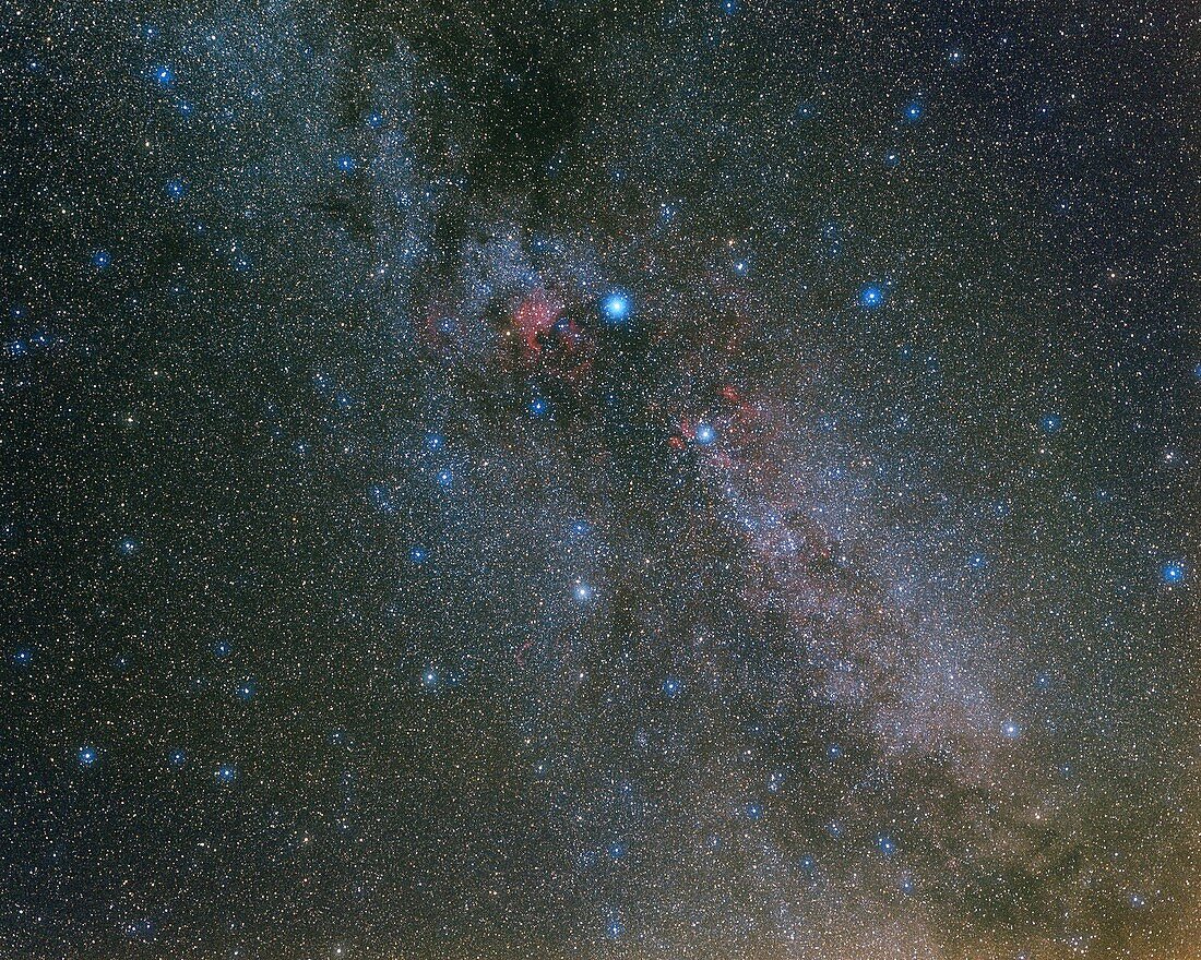 Cygnus and Milky Way, optical image