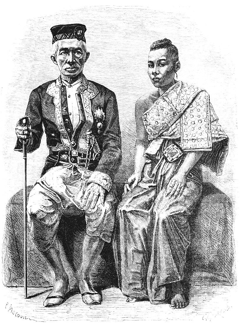 19th Century King of Siam, illustration