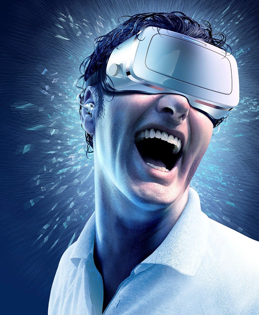 Virtual reality experience, illustration