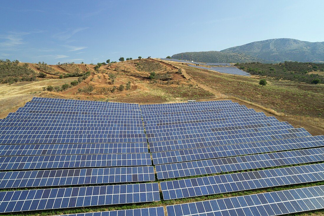 Photovoltaic solar array, Greece