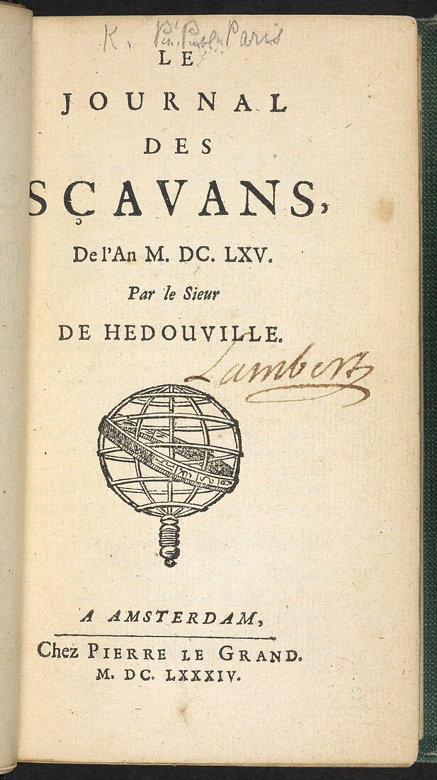 Journal des scavans, 1684 reprint