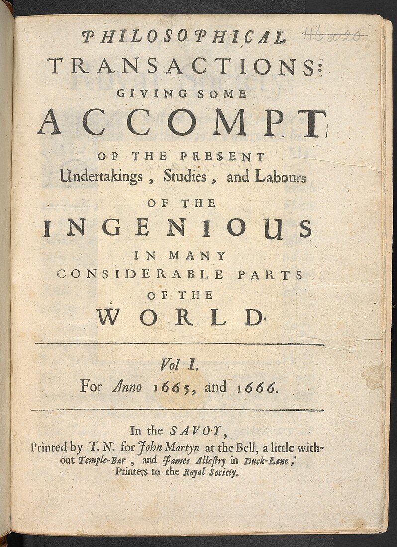 Philosophical Transactions, volume 1 (1665-6)