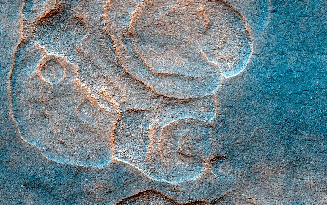 Scalloped landscape on Mars, MRO image