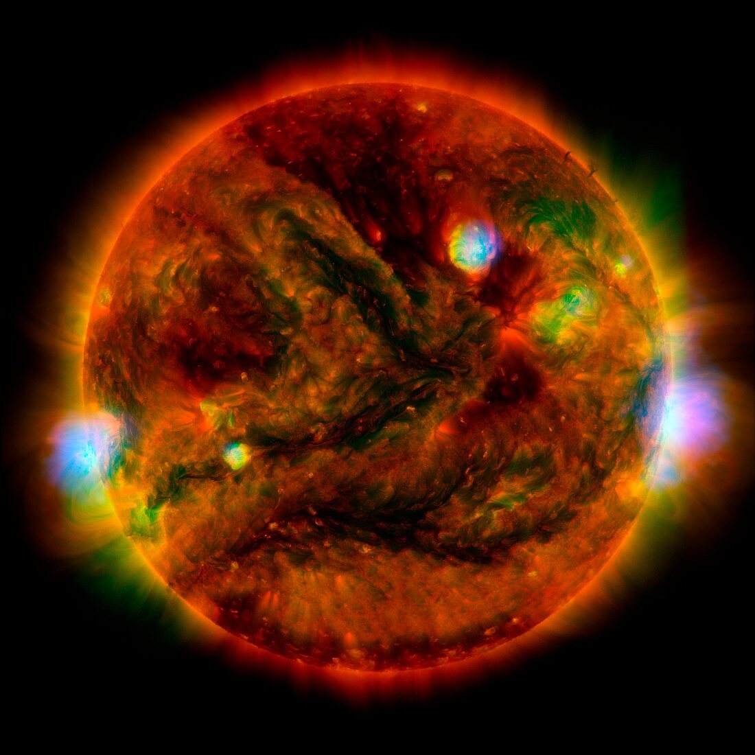 Active Sun, composite image