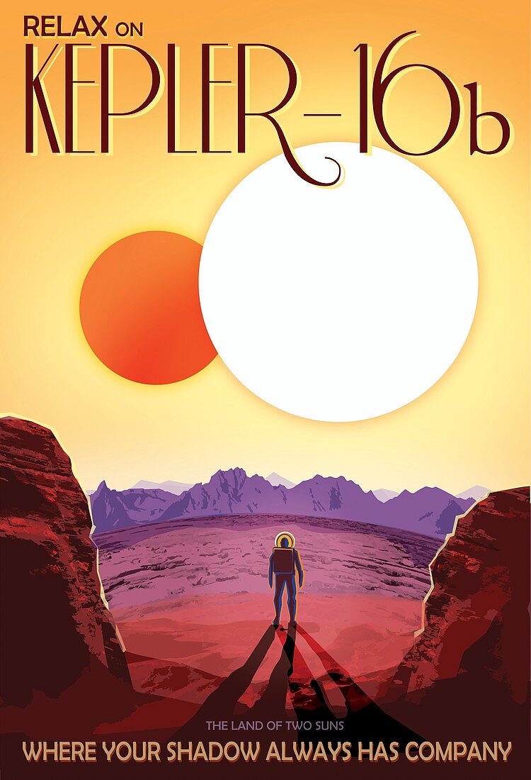 Kepler-16b space tourism poster