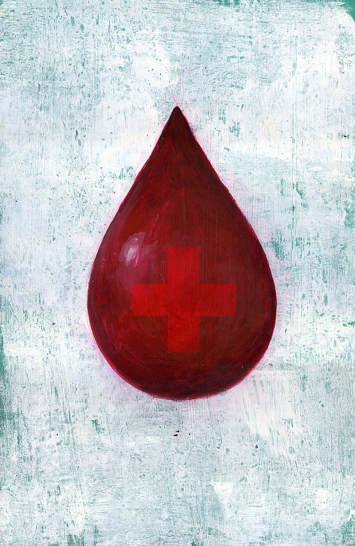 Illustration of blood donation