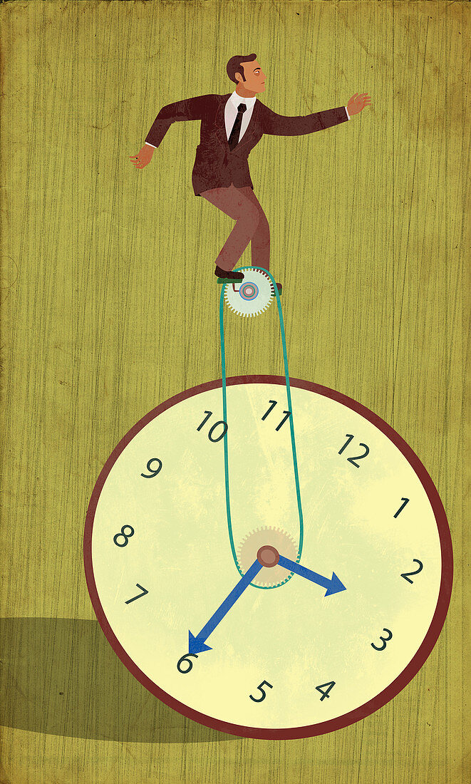 Conceptual illustration of time management