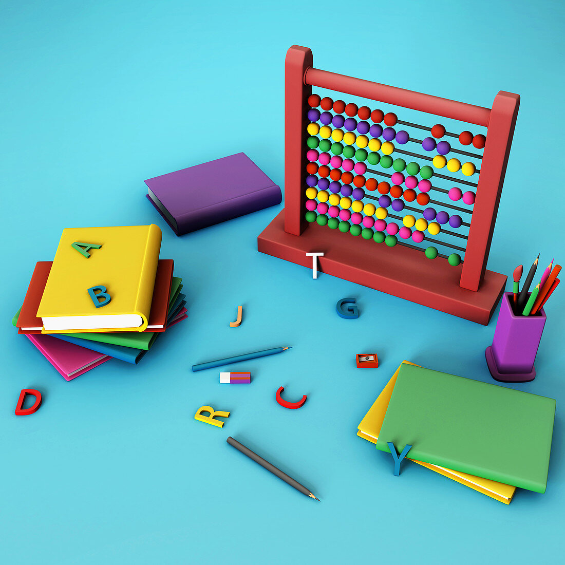 Illustration of education equipment