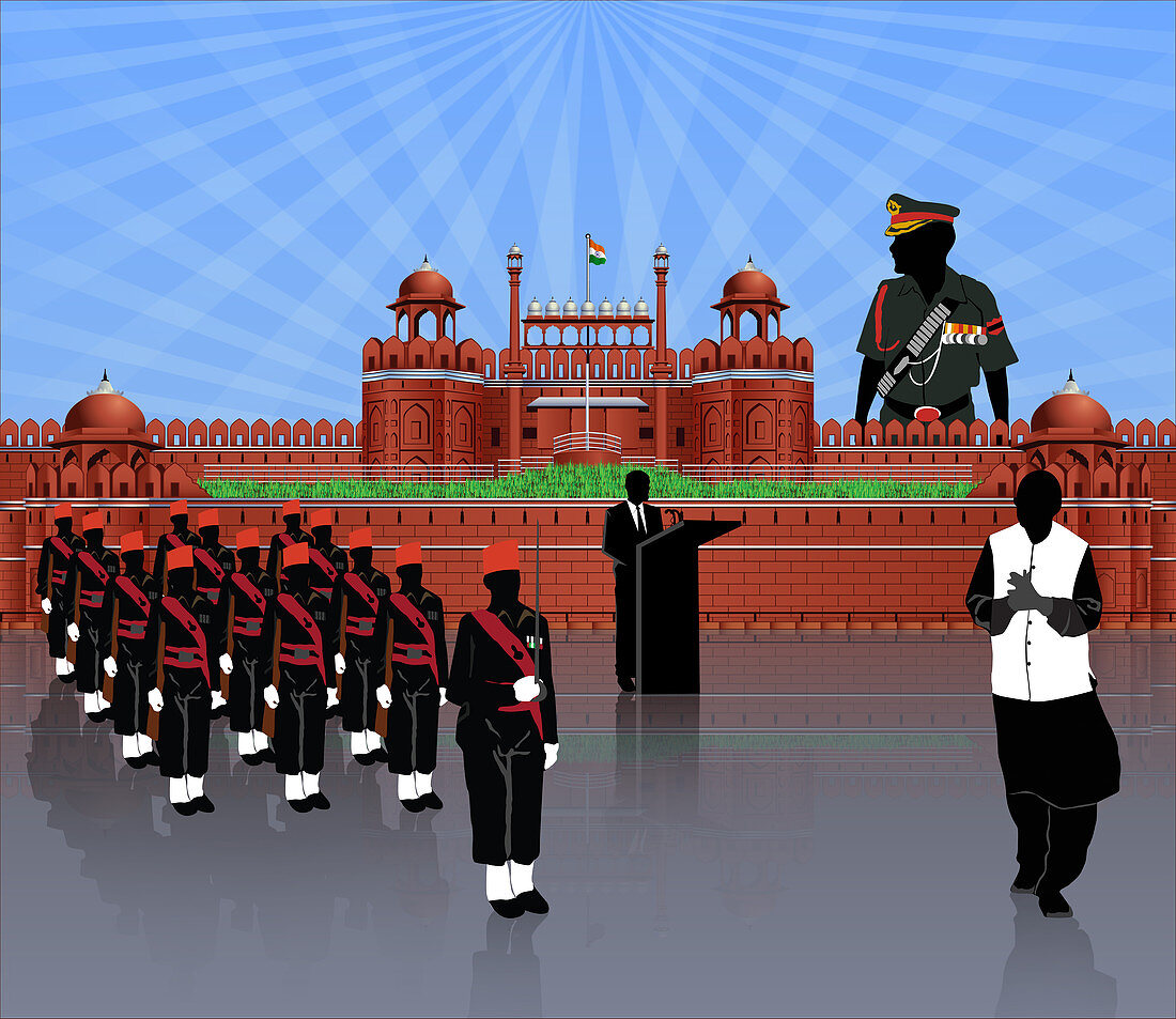 Independence day celebration India, illustration