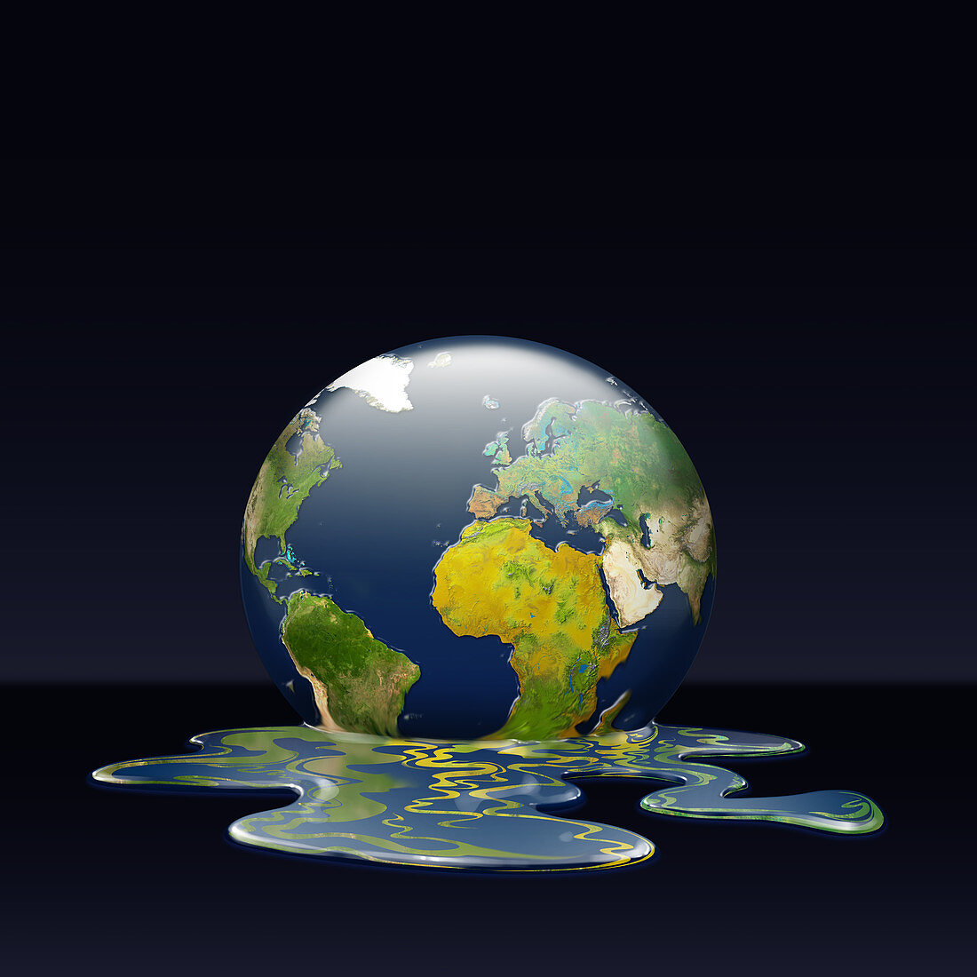 Illustration of melting earth