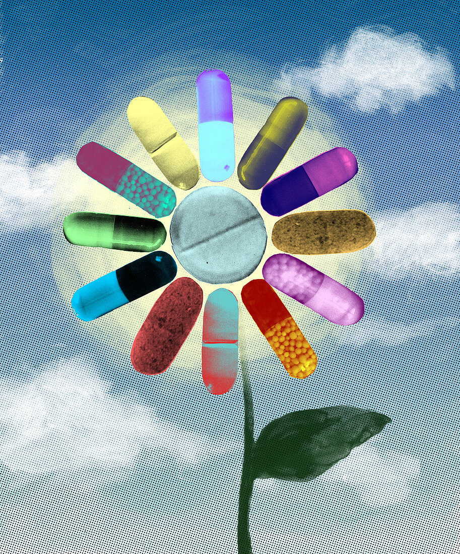 Natural medicines, illustration