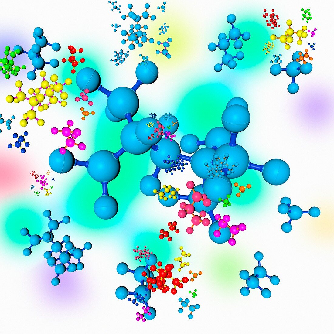 Molecules, illustration
