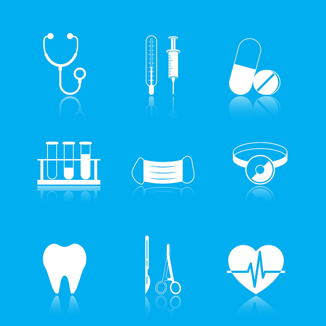 Medical icons, illustration