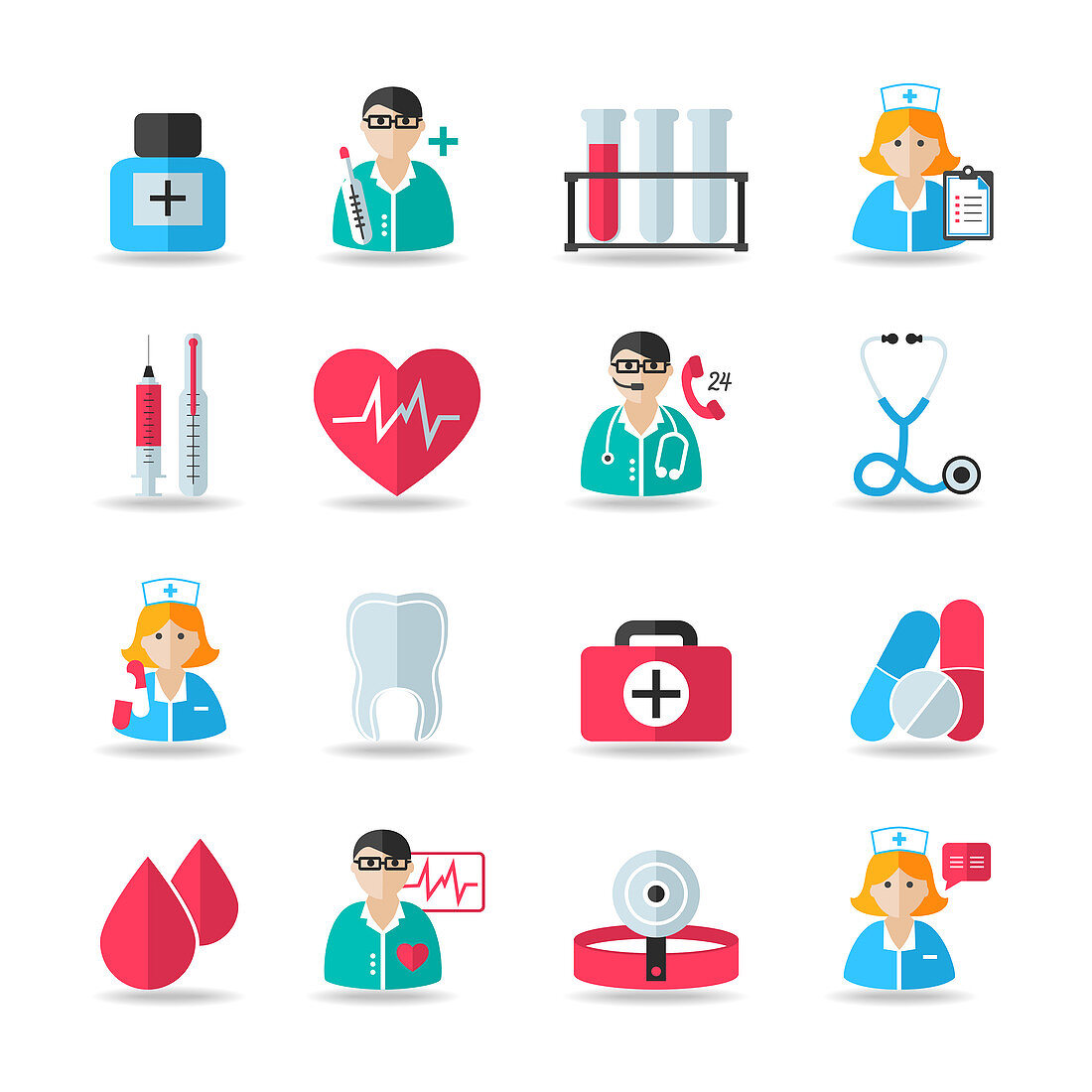 Healthcare icons, illustration