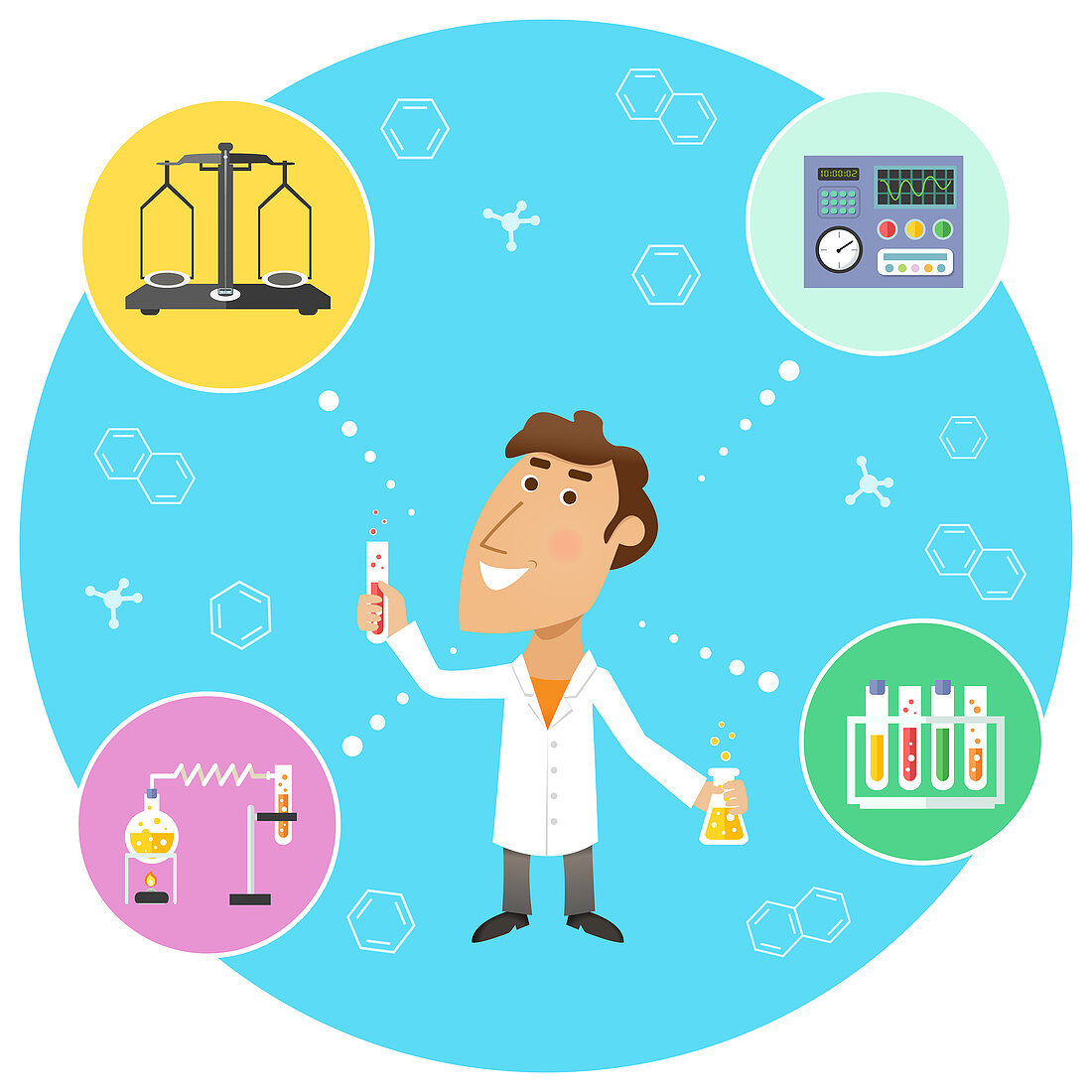 Laboratory research, illustration
