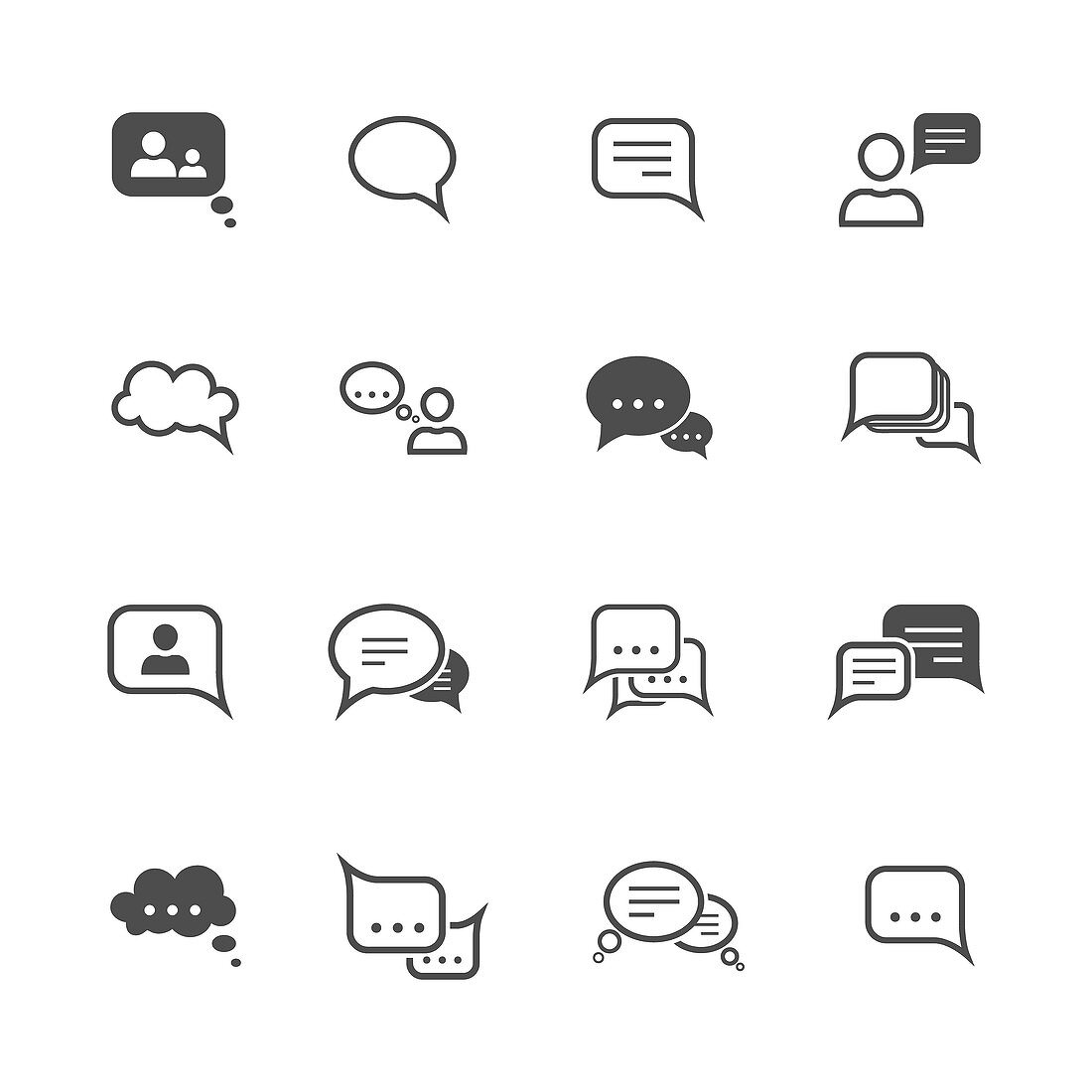 Message icons, illustration