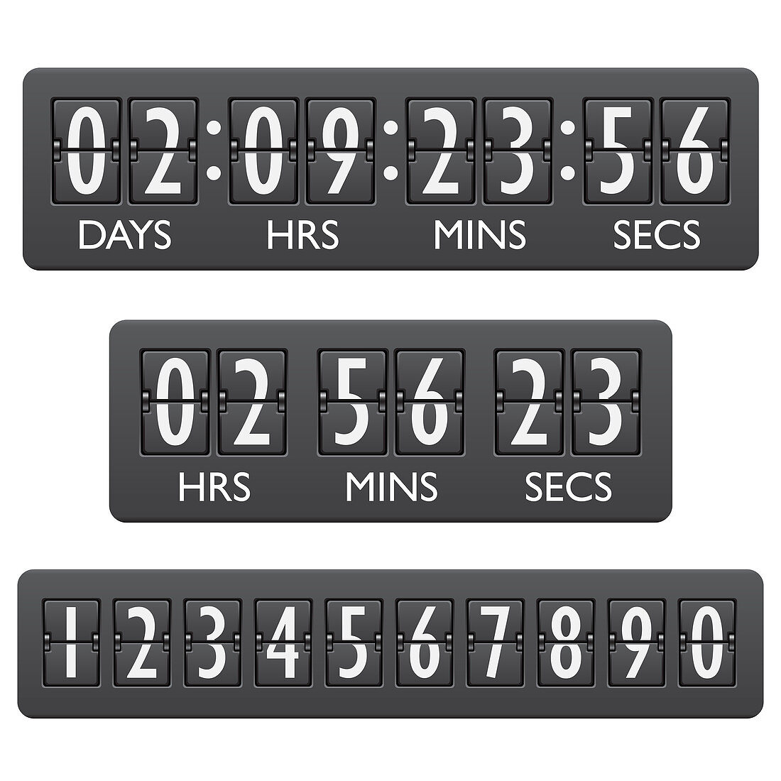 Countdown timer, illustration