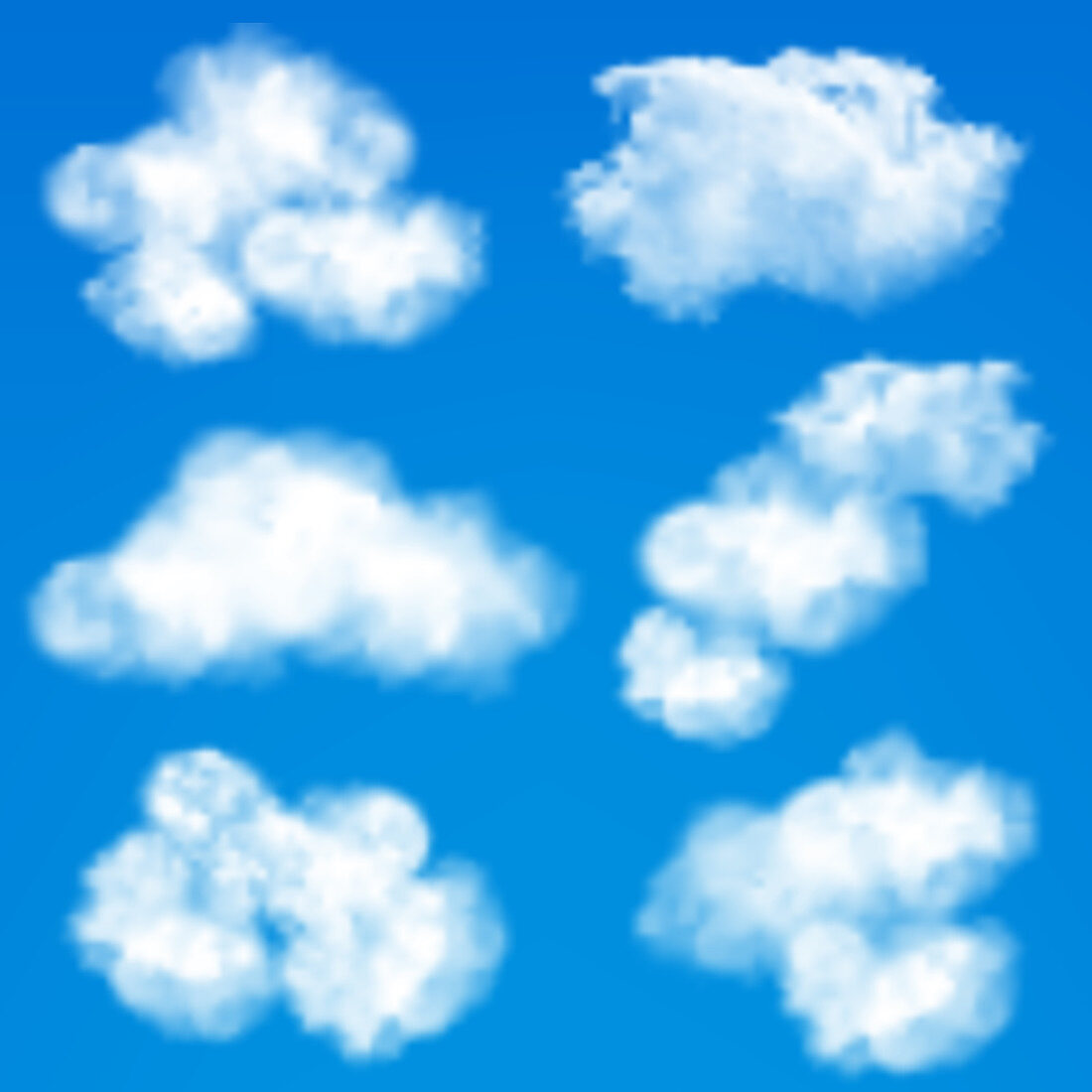 Sky with clouds, illustration