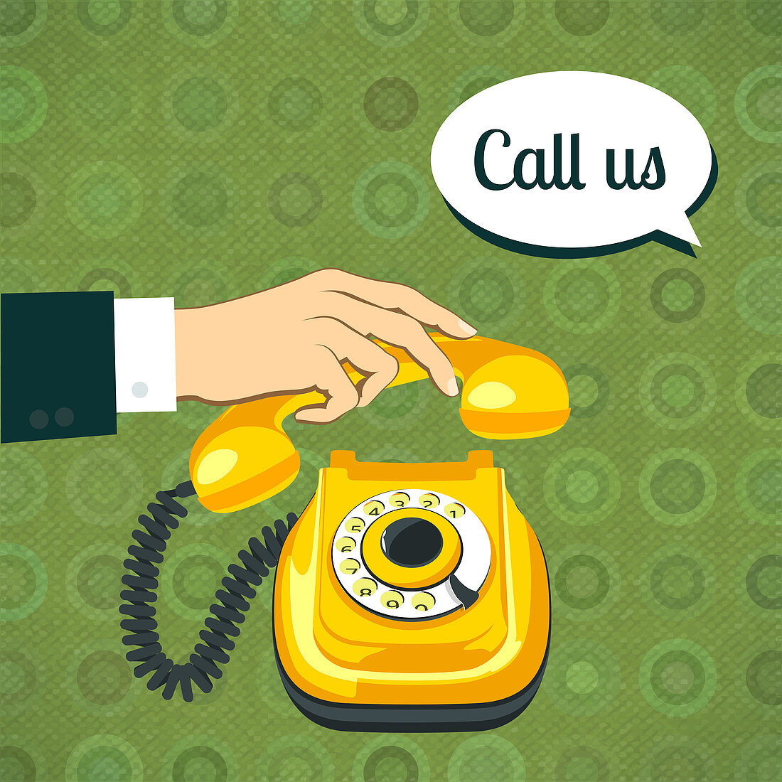 Phone call, illustration