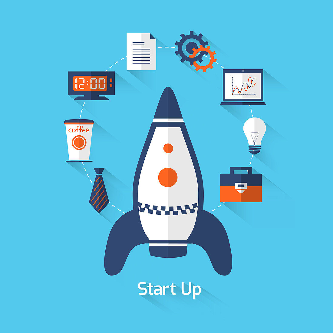 Start-up company, illustration