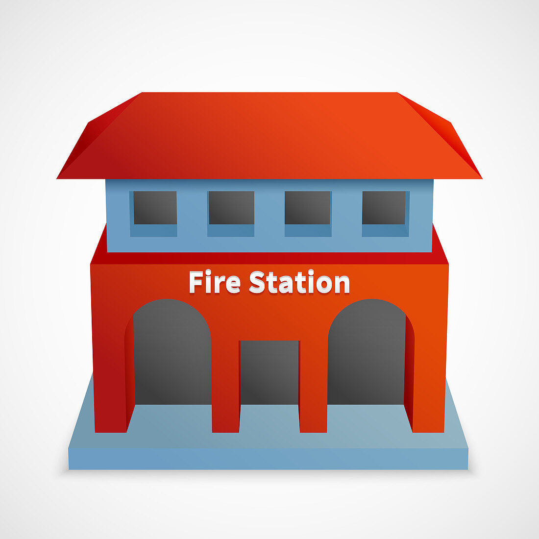 Fire station, illustration