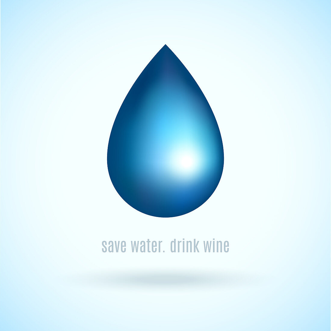 Save water, illustration