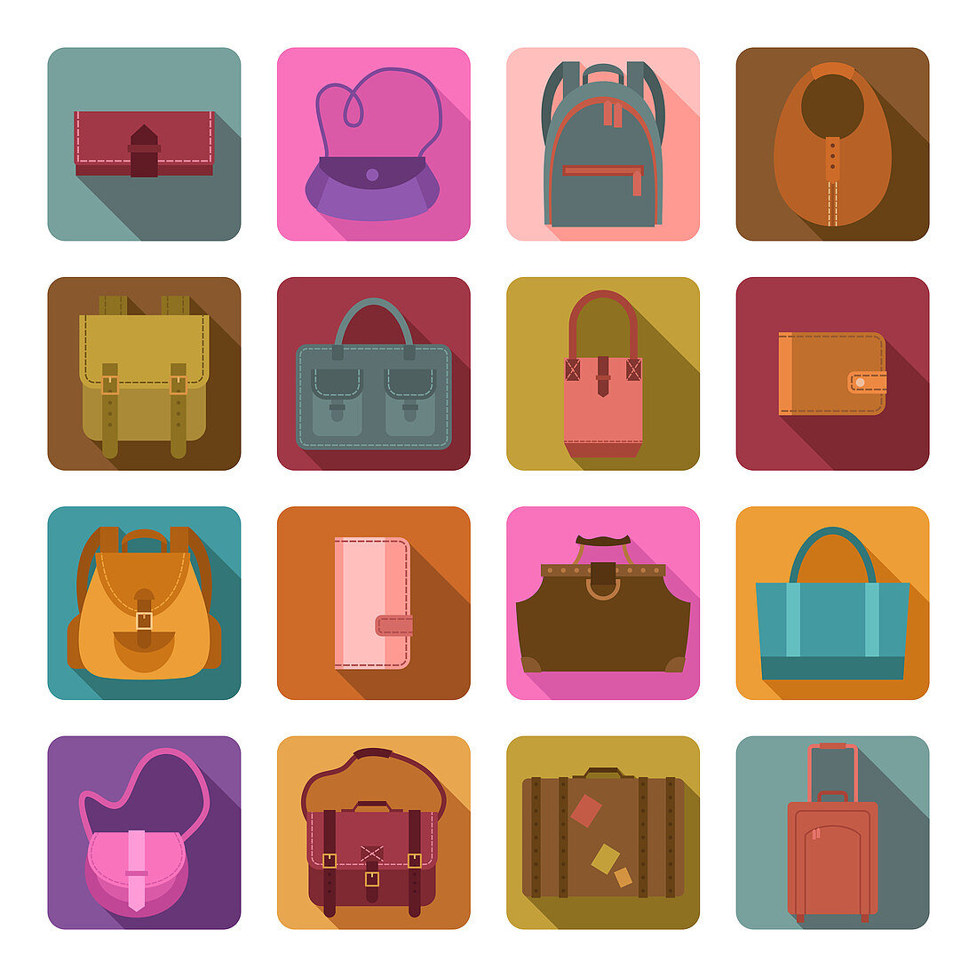 Bag icons, illustration