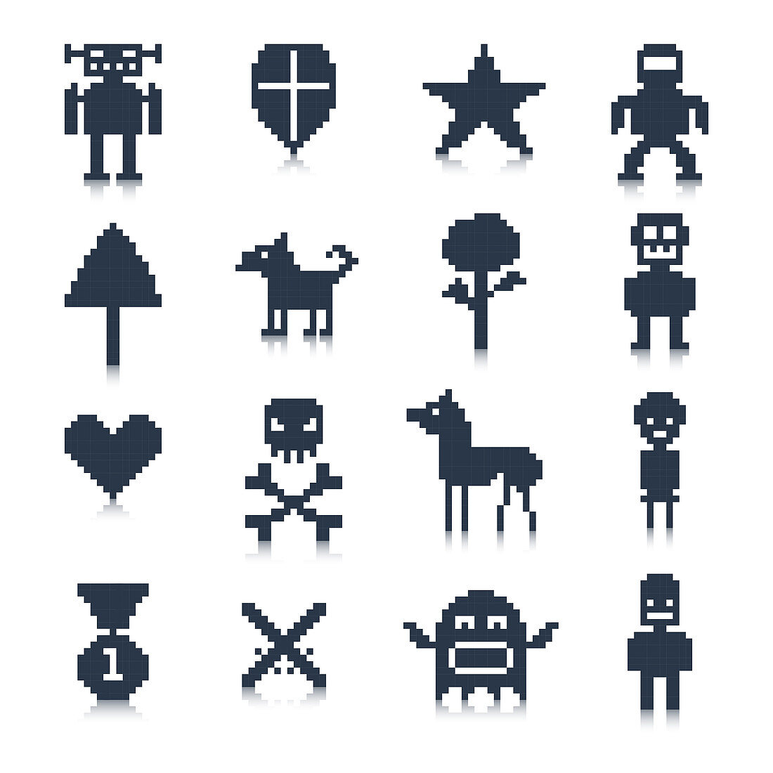 Video game icons, illustration