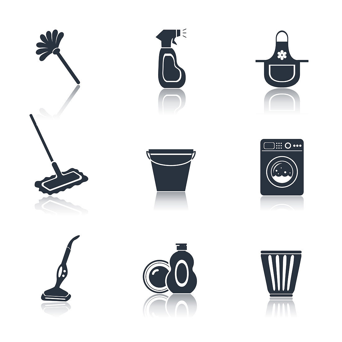 Housework icons, illustration