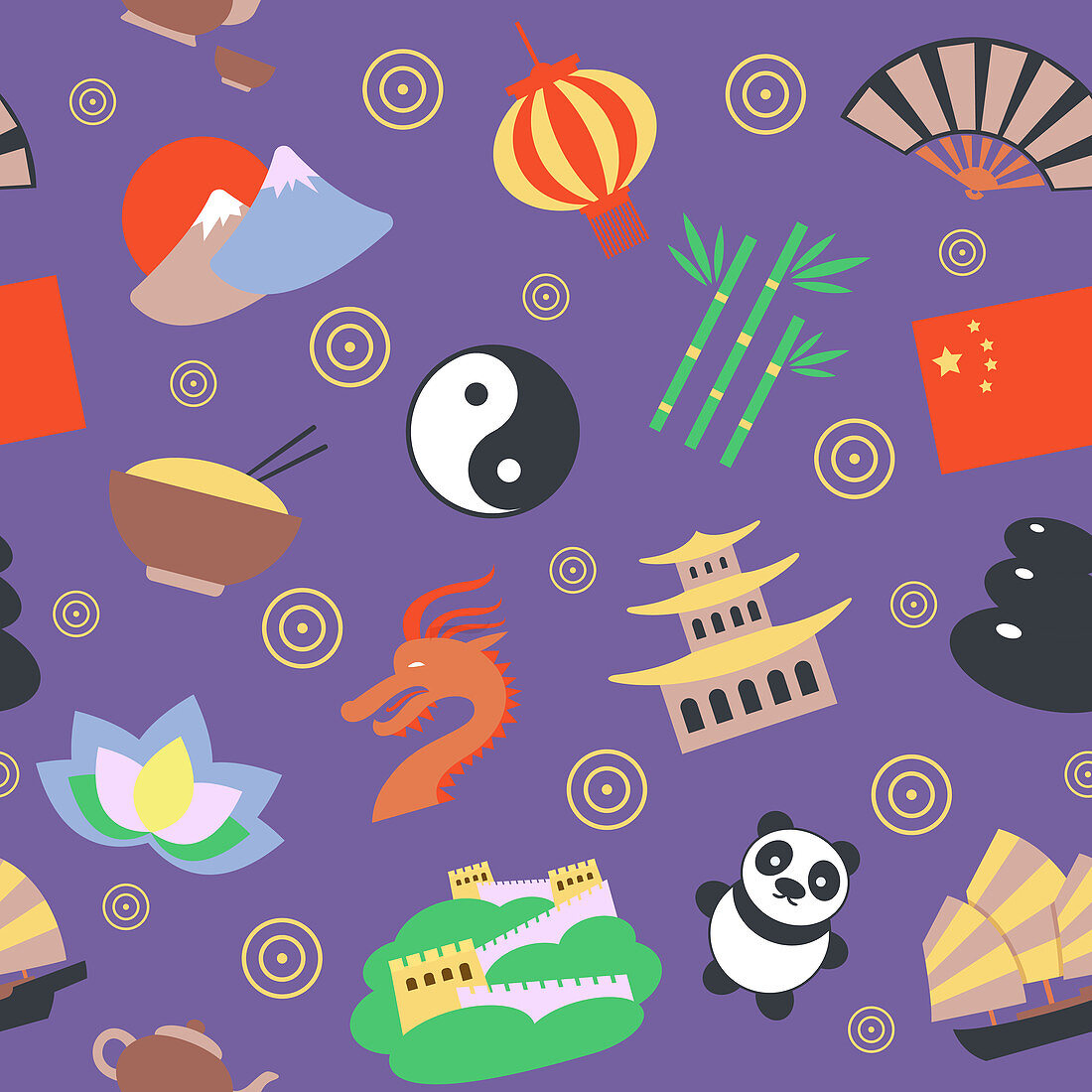 Chinese icons, illustration