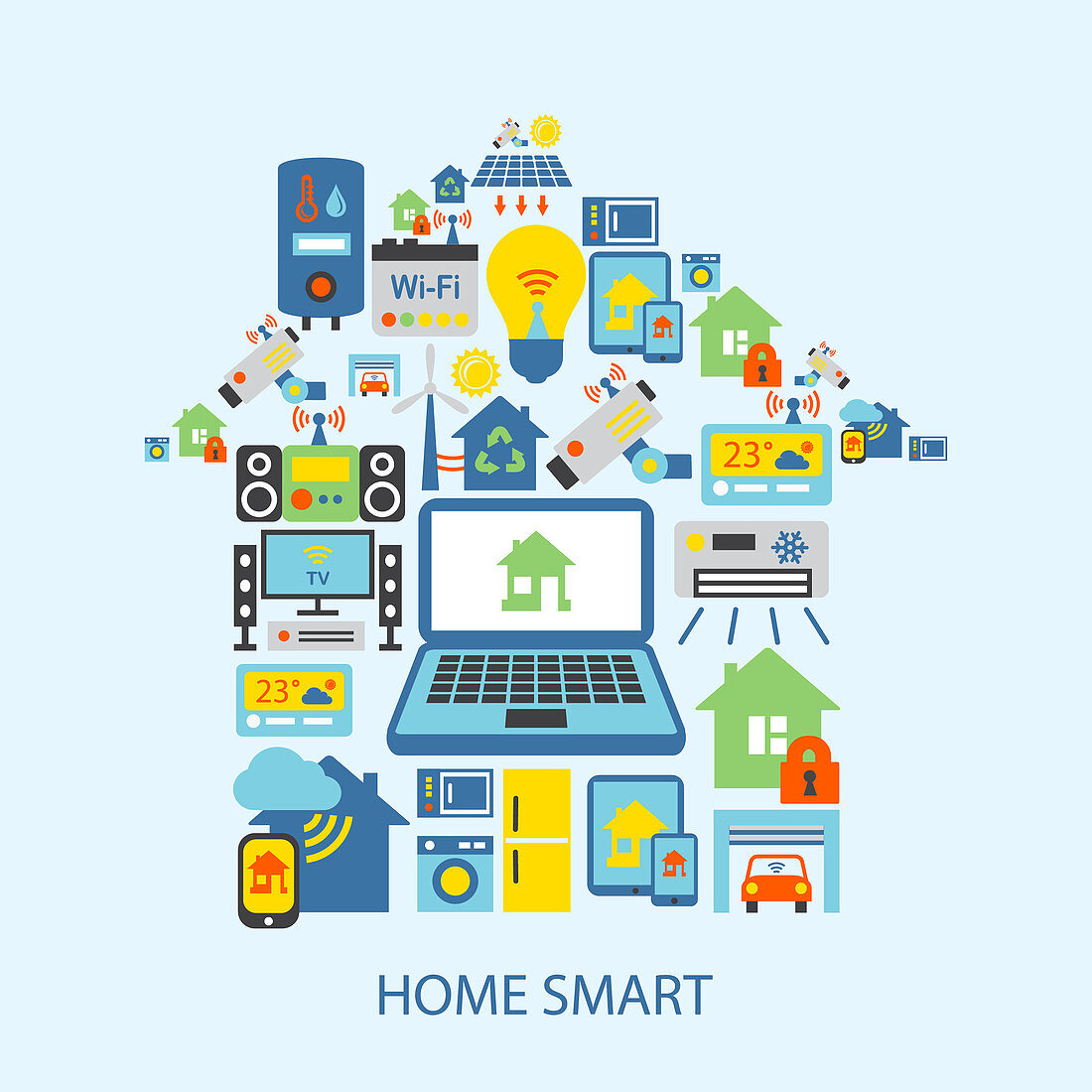 Smart home, illustration