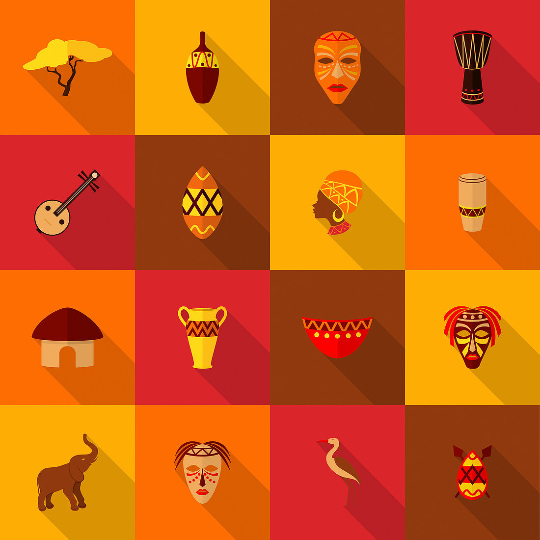 African icons, illustration