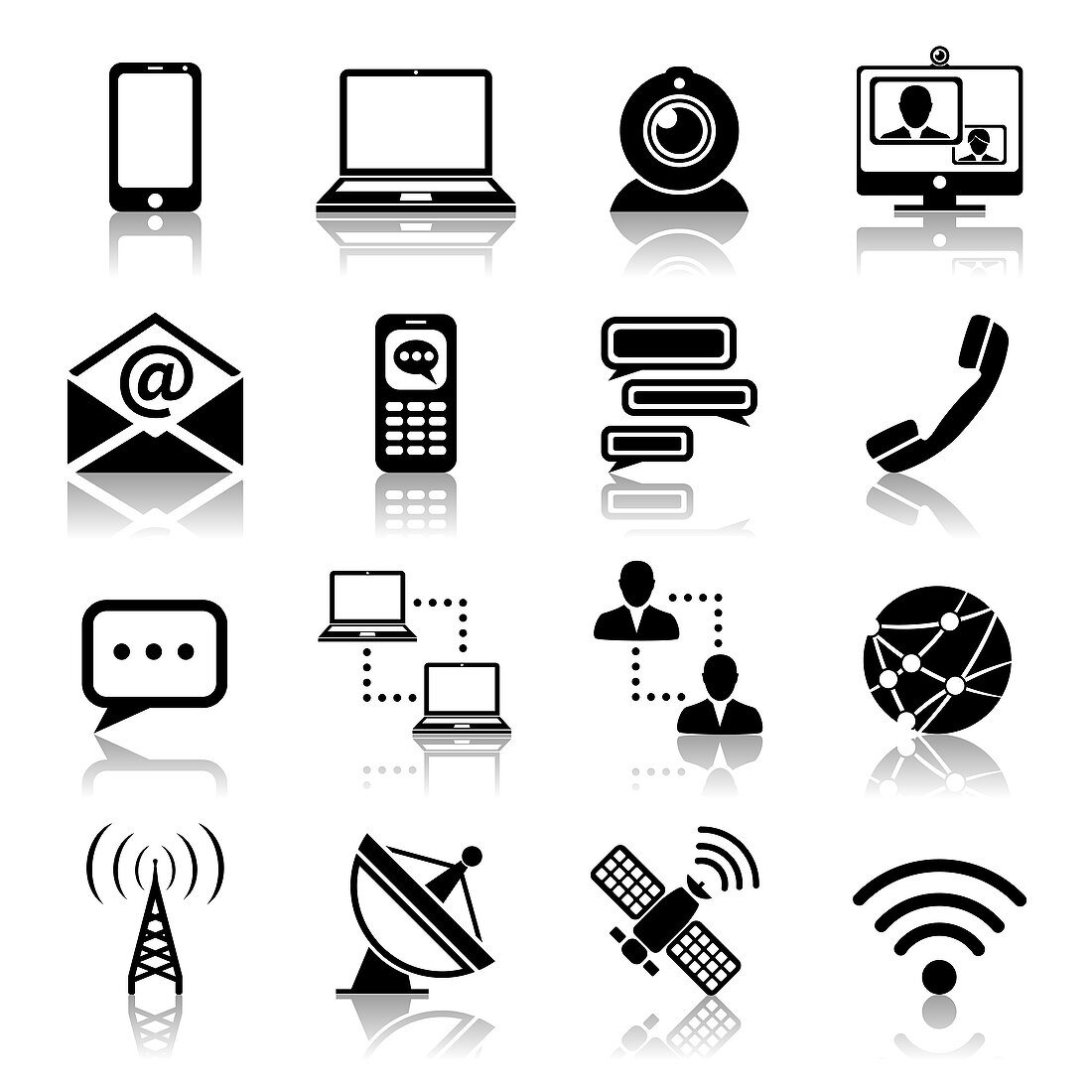 Communication icons, illustration